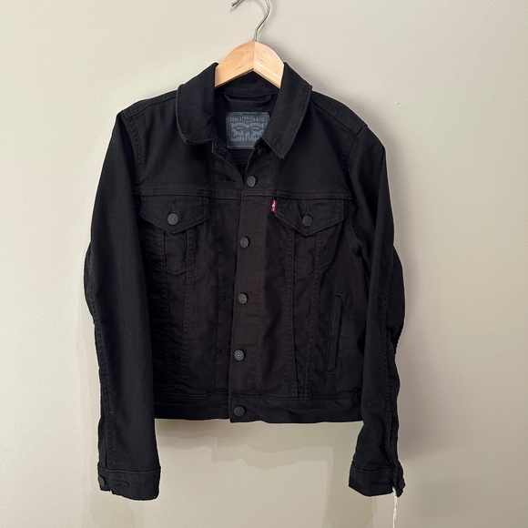 Black Denim Levi’s Jacket Size S - Picture 1 of 9